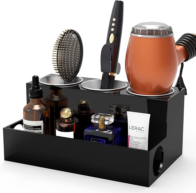Hair Tool Organizer, Acrylic Holder for Blow Dryer/ Styling Tools/ Flat Irons/ Curling