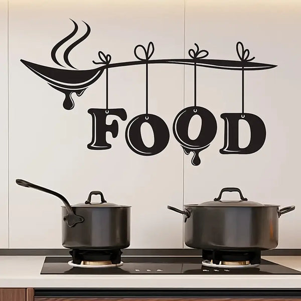 Spoon With Food – Beautiful Kitchen Wall Decal – for Home & Restaurant