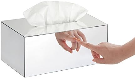 JackCubeDesign Acrylic Mirror Tissue Box Holder