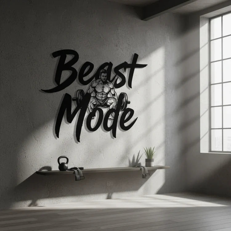 "Beast Mode" Acrylic Wall Art – Bodybuilding & Gym Decor