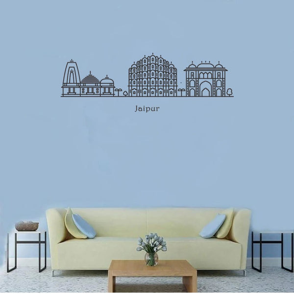 Jaipur, India – Skyline Acrylic Wall Art – Home Decal – Indian National Day