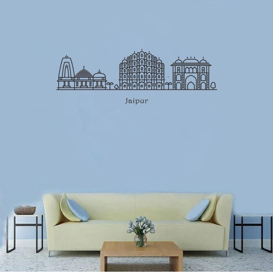 Jaipur, India – Skyline Acrylic Wall Art – Home Decal – Indian National Day