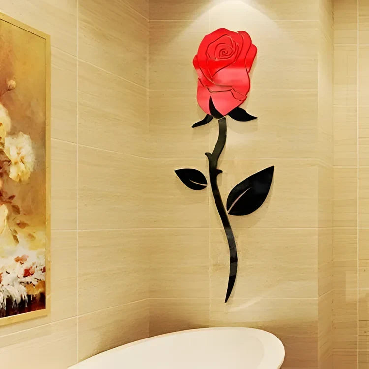 Rose Flower Wall Art | Romantic 3D Acrylic Wall Décor in UAE