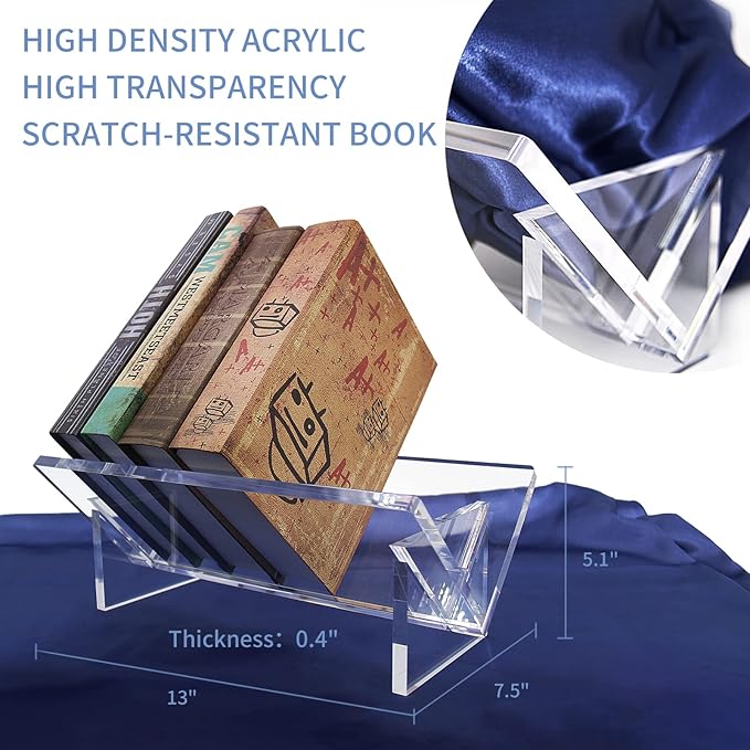 Clear Acrylic Desktop Bookshelf