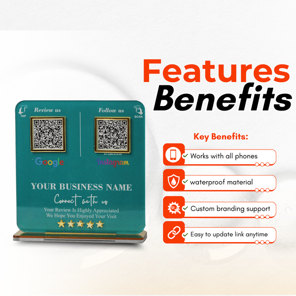 2 QR Green Colour Standee