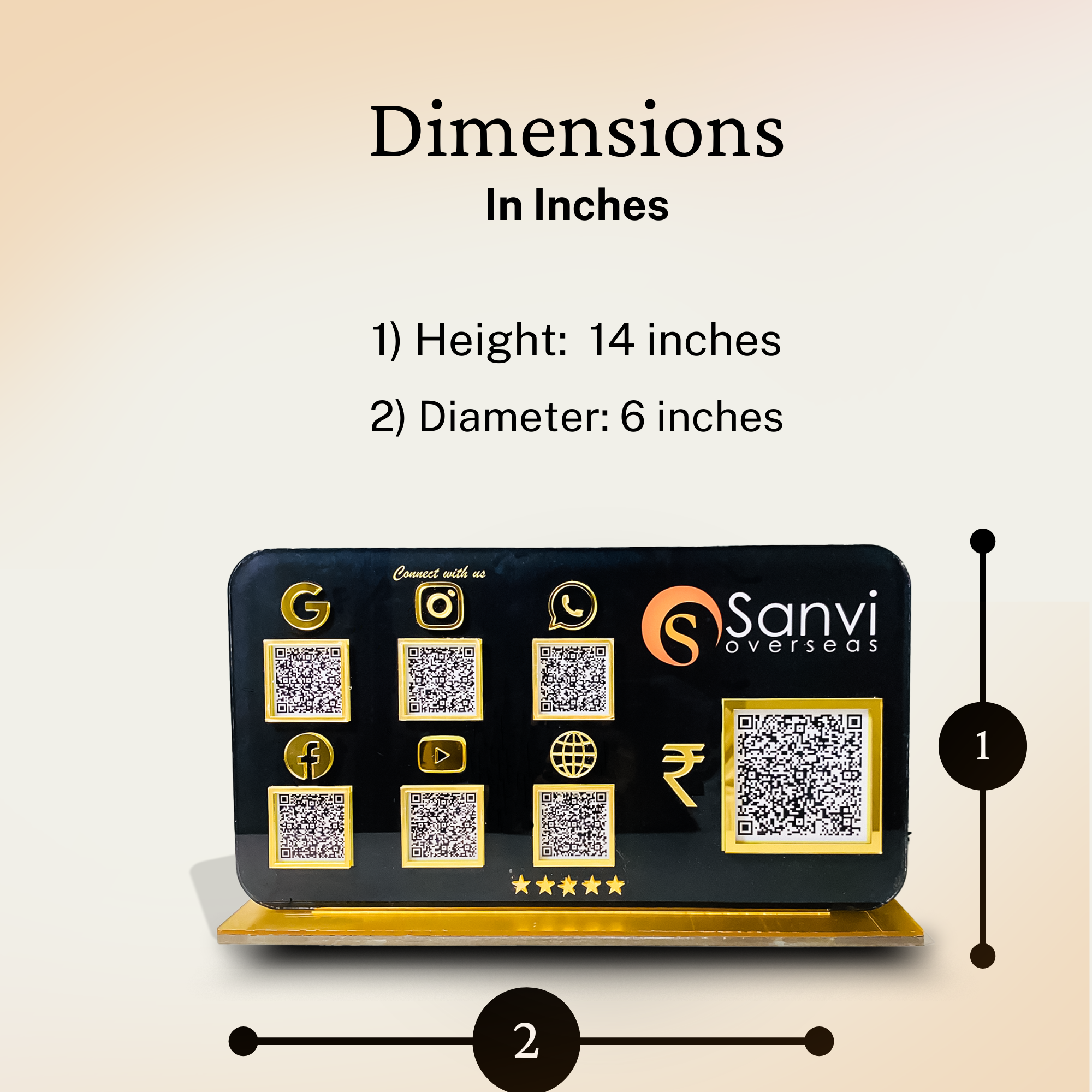 7 QR Round Edge Standee