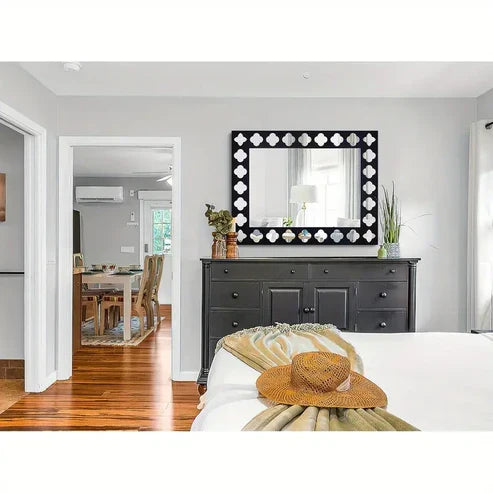 Black Wooden Frame Modern Decorative Mirror