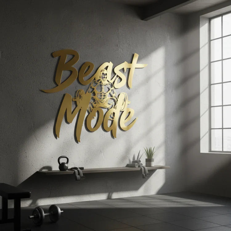 "Beast Mode" Acrylic Wall Art – Bodybuilding & Gym Decor