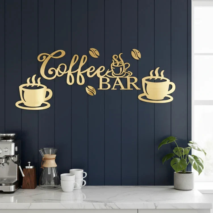 Coffee Bar Wall Decor 3D Acrylic | Cafe Wall Art