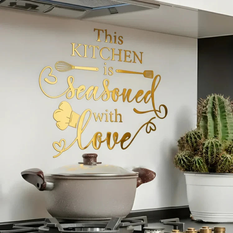 This Kitchen is Seasoned with Love Acrylic Wall Décor