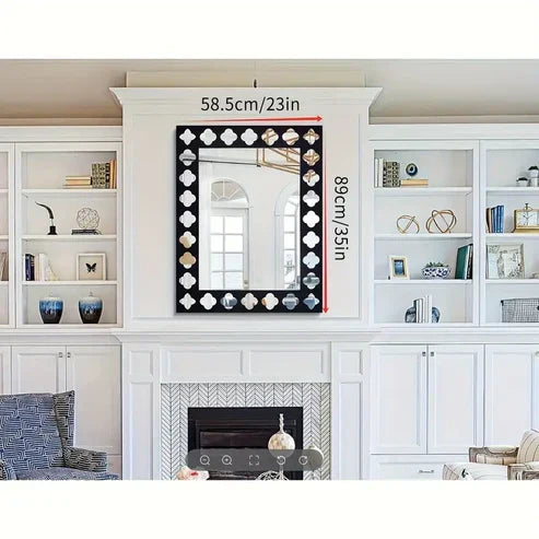 Black Wooden Frame Modern Decorative Mirror