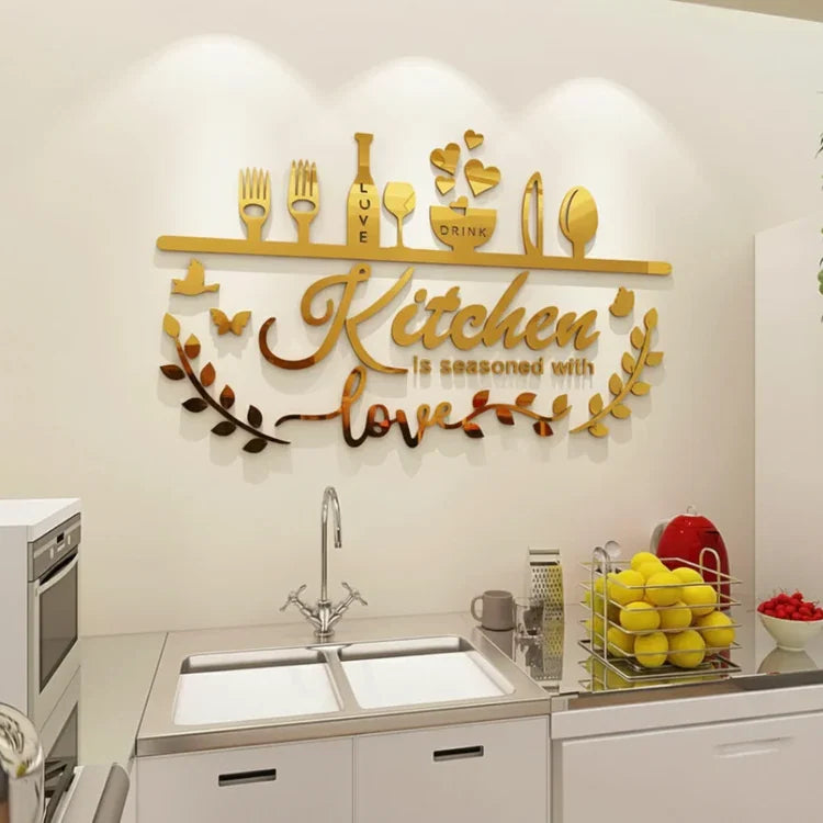 Kitchen is Seasoned with Love Acrylic Wall Décor