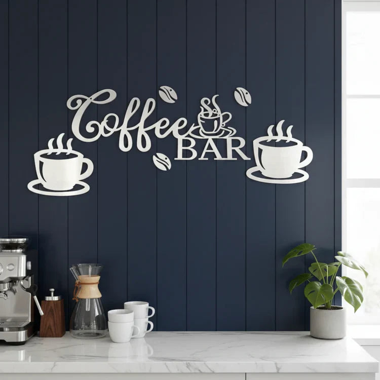 Coffee Bar Wall Decor 3D Acrylic | Cafe Wall Art