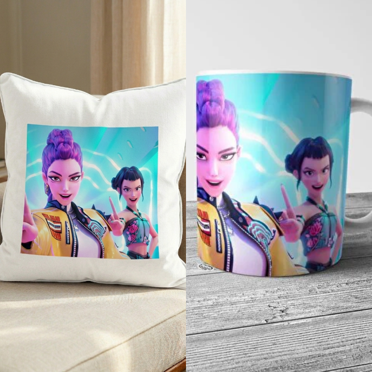 Kpop Demon Pillow + Mug Combo 4