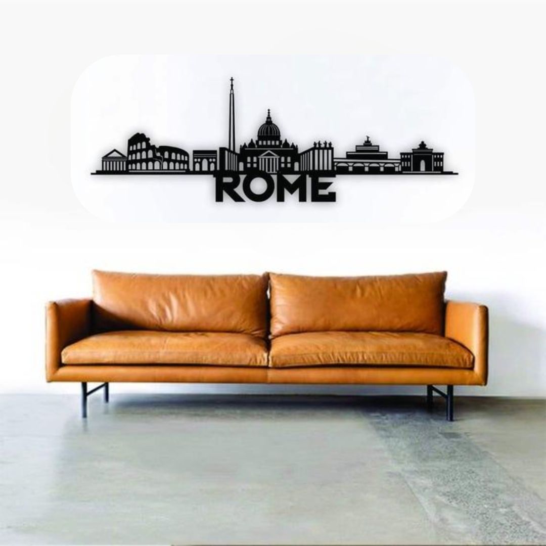 Rome City, Paris – Skyline Acrylic Wall Art – Home Decal – National Day