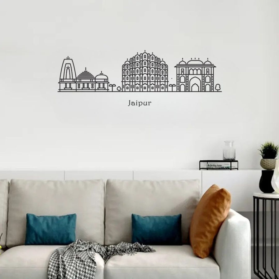 Jaipur, India – Skyline Acrylic Wall Art – Home Decal – Indian National Day