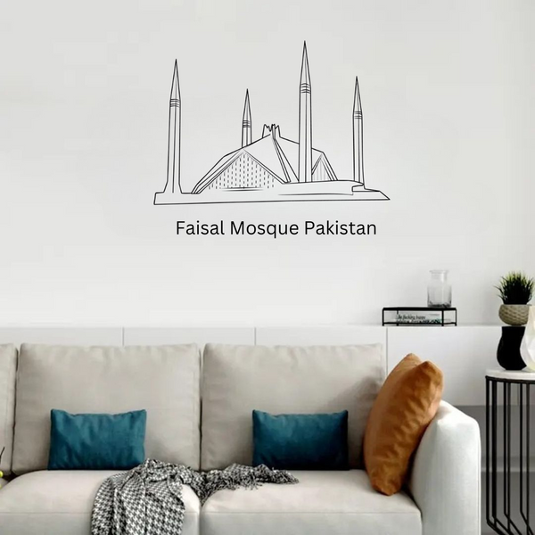 Faisal Mosque, Pakistan – Skyline Acrylic Wall Art – Home Decal