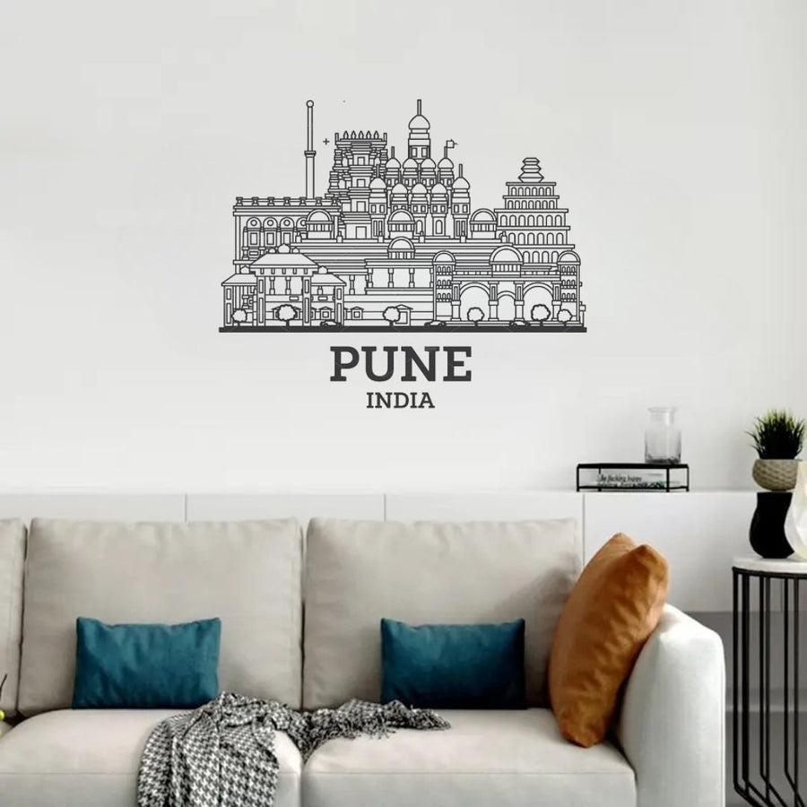 Pune, India – Skyline Acrylic Wall Art – Home Decal – Indian National Day