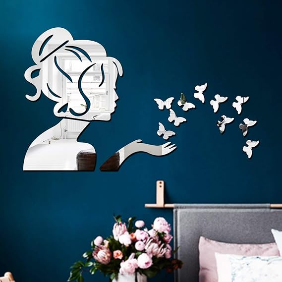 Angel With Butterflies Acrylic Mirror – Modern Home Decoration