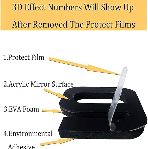 3D Wall Clock, Frameless Wall Clock DIY Wall Decoration, Wall Clock Home Decor