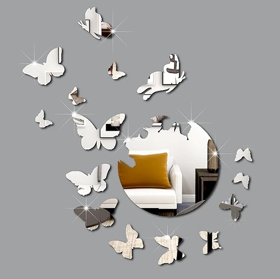 Acrylic Mirror With Butterflies – Modern Home Decoration