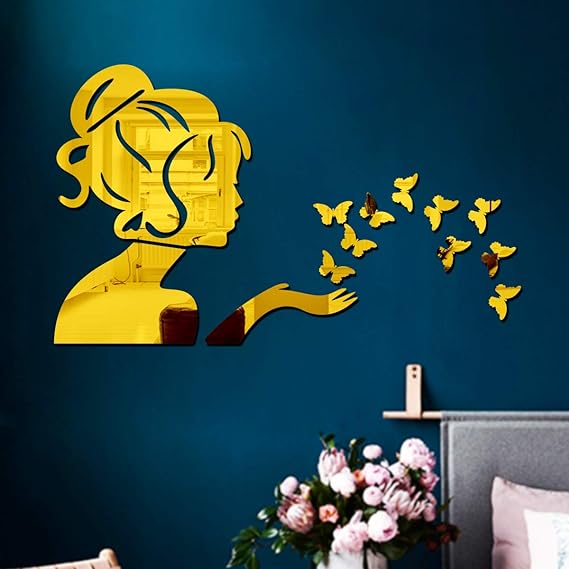 Angel With Butterflies Acrylic Mirror – Modern Home Decoration