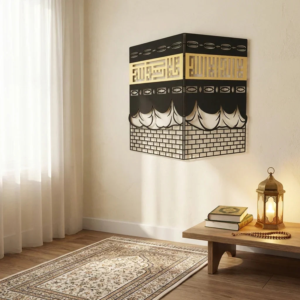 3D Kaaba Shareef Acrylic Wall Art