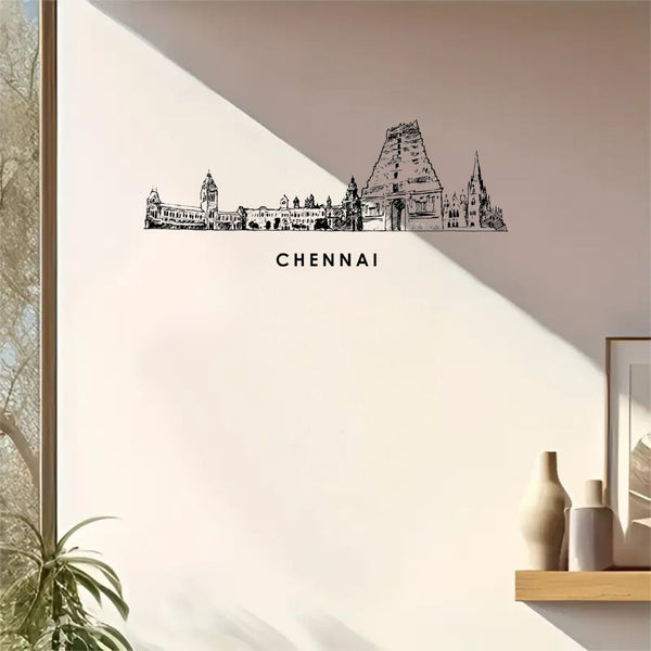 Chennai, India – Skyline Acrylic Wall Art – Home Decal – Indian National Day