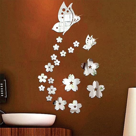 Butterflies & Flowers Acrylic Mirror