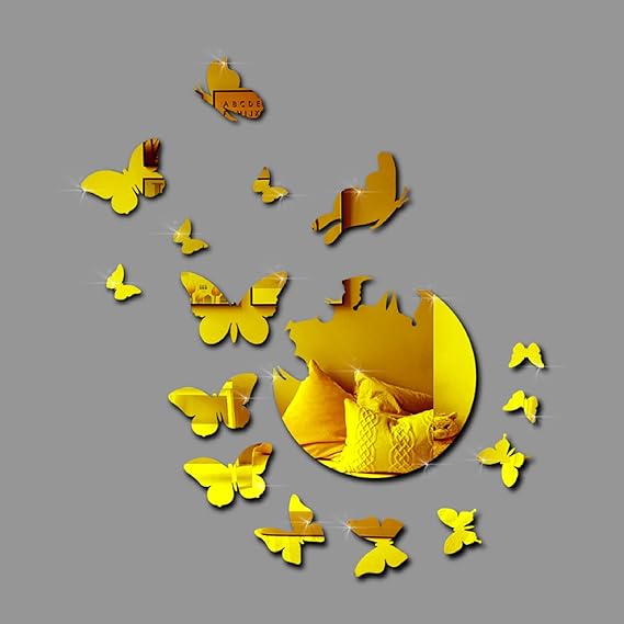Acrylic Mirror With Butterflies – Modern Home Decoration