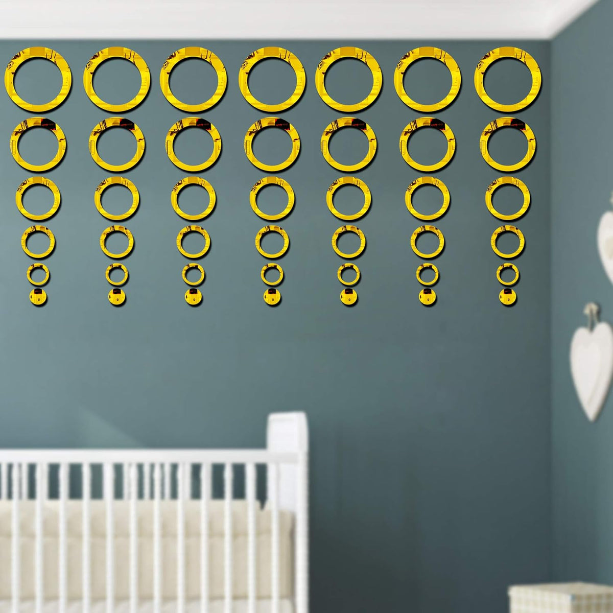 Ring Acrylic Mirror – Modern Home Decoration [42 pieces]