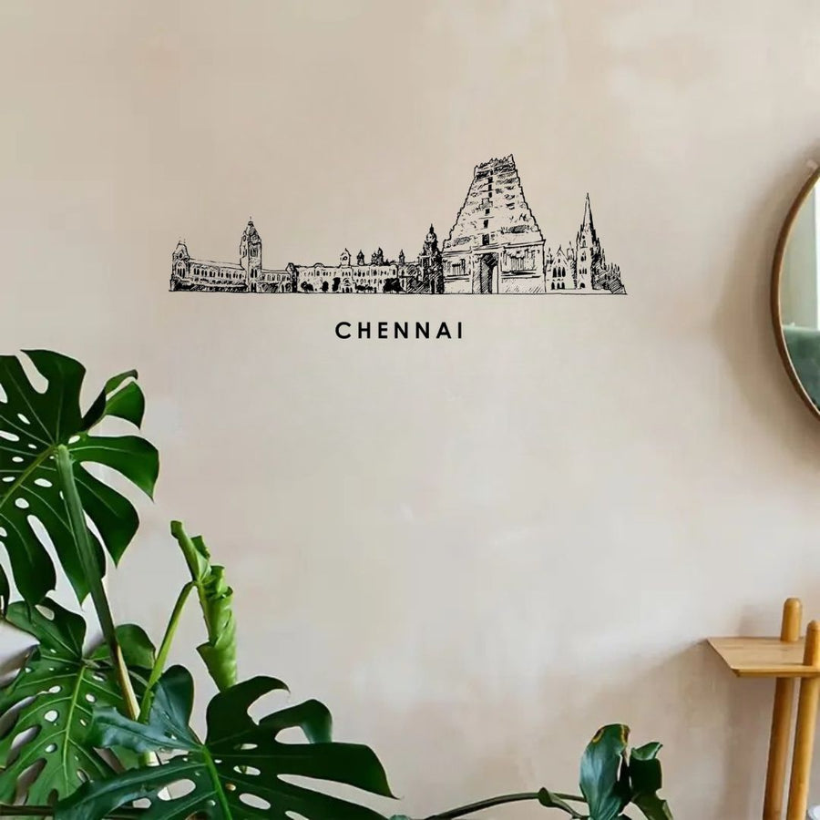 Chennai, India – Skyline Acrylic Wall Art – Home Decal – Indian National Day