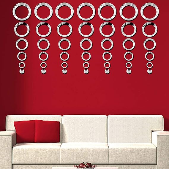 Ring Acrylic Mirror – Modern Home Decoration [42 pieces]