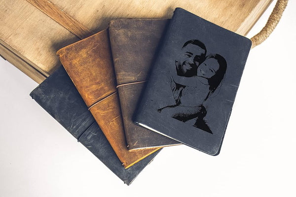 Personalized Leather Journal – Engraved Photo Gift for Lasting Memories