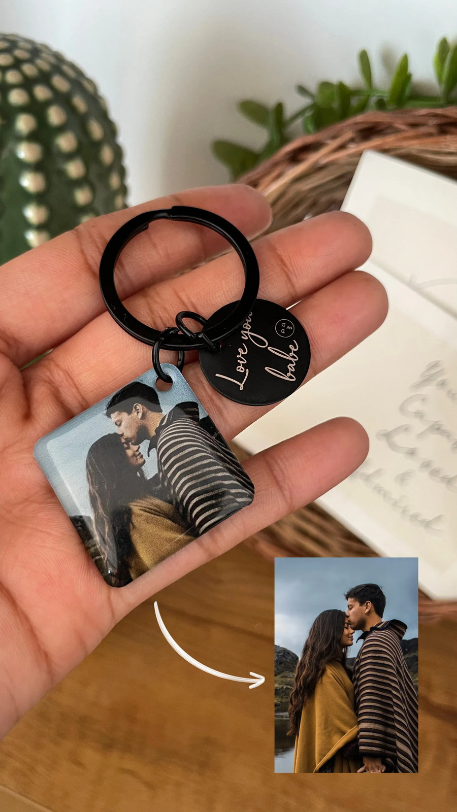Personalized Photo Keychain – Custom Keepsake for Special Moments