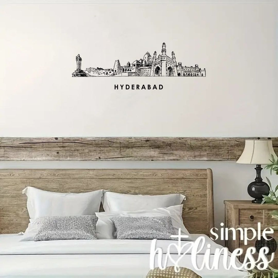 Hyderabad, India – Skyline Acrylic Wall Art – Home Decal – Indian National Day