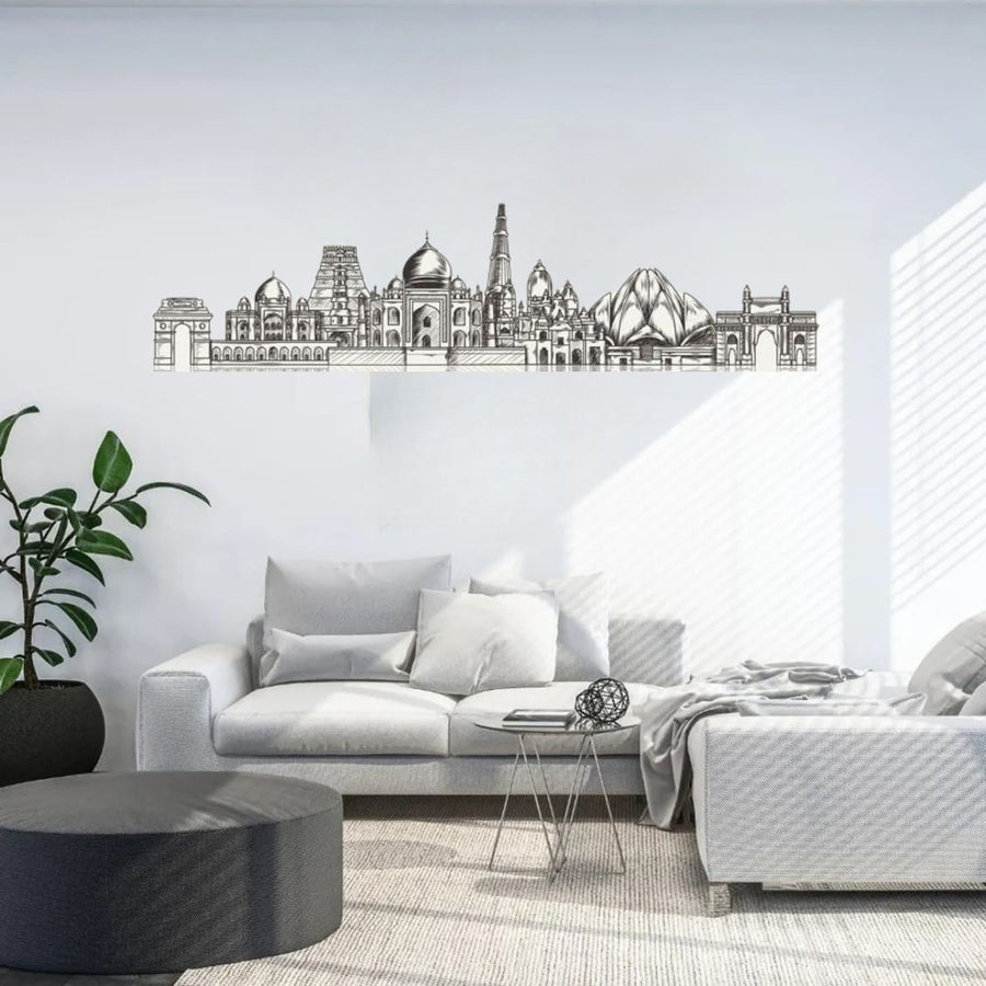 Indian's Building – Skyline Acrylic Wall Art – Home Decal – Indian National Day