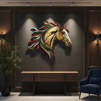 UAE Falcon Acrylic Mirror Wall Art Gold UAE National Symbol