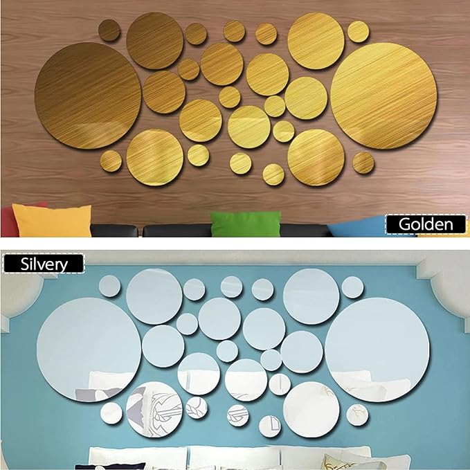 Bubble Reflective Wall Mirror – 26 pcs – Acrylic Mirror For Home Decor