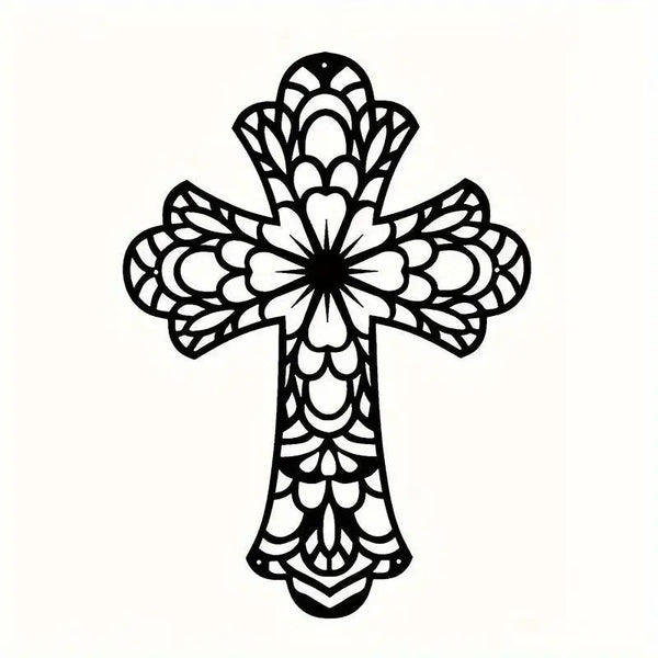 Elegant Black Acrylic Cross – Christian's Home Decal