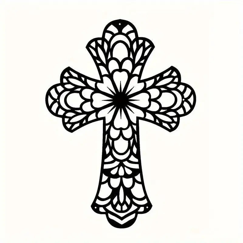 Elegant Black Acrylic Cross – Christian's Home Decal