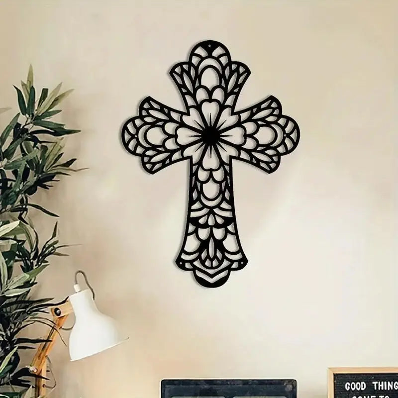 Elegant Black Acrylic Cross – Christian's Home Decal
