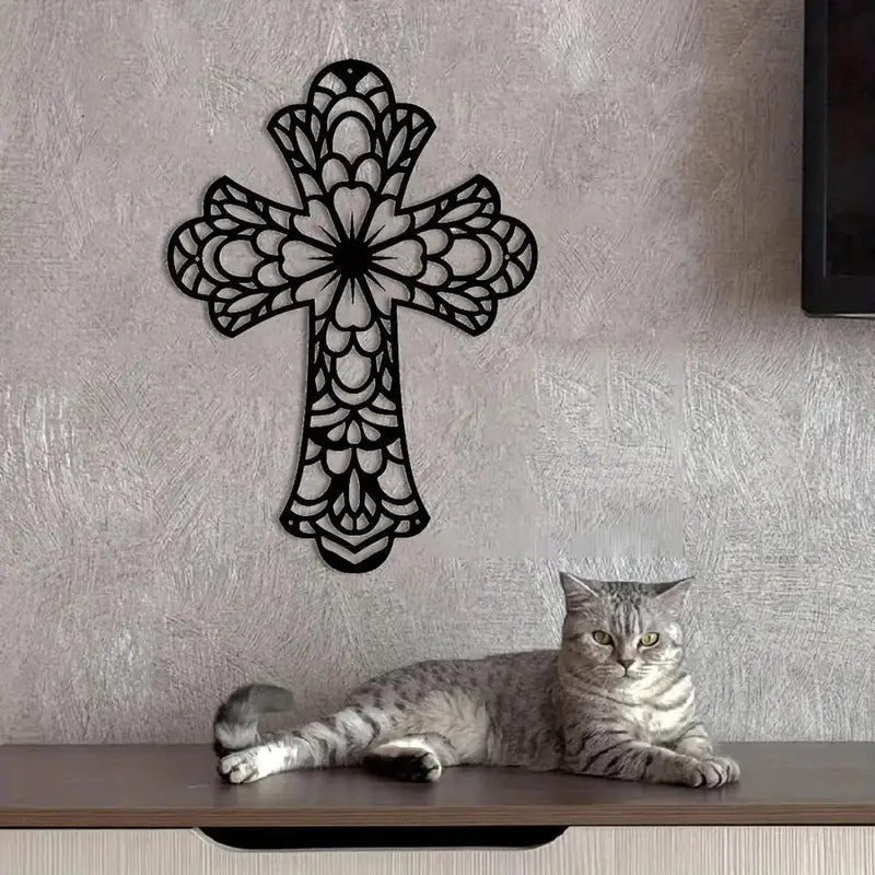 Elegant Black Acrylic Cross – Christian's Home Decal