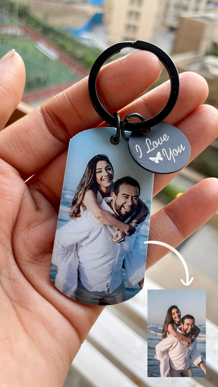 Personalized Photo Keychain – Custom Keepsake for Special Moments