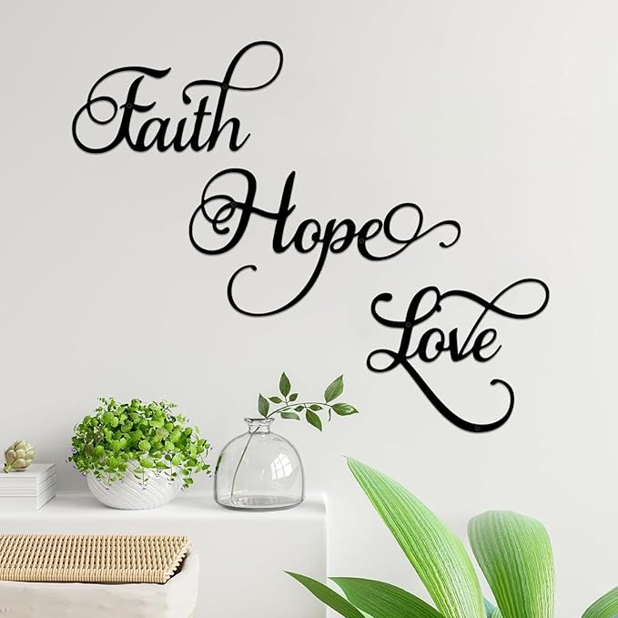 Faith, Hope, Love – Christmas Gift – Home Wall Decor