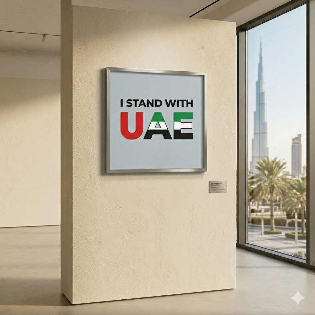 Stand With UAE – Premium Museum-Grade Framed Wall Art