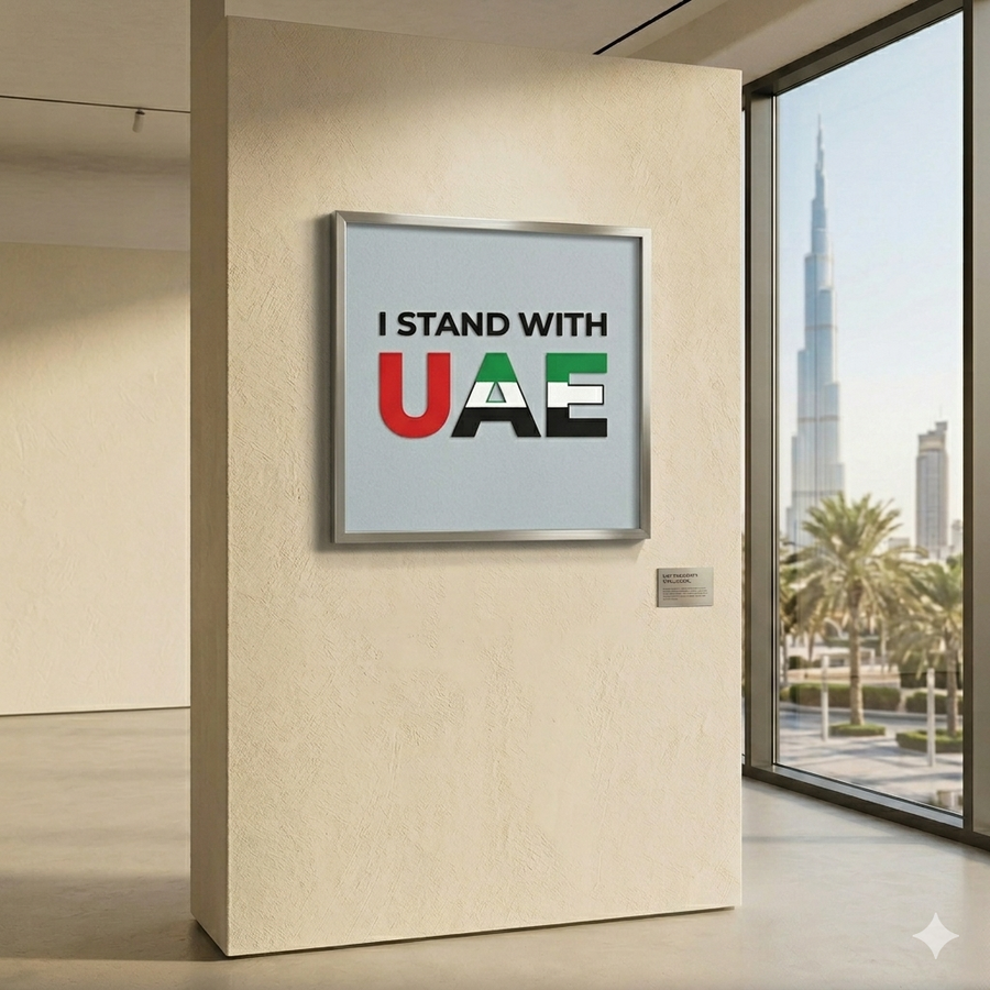 Stand With UAE – Premium Museum-Grade Framed Wall Art