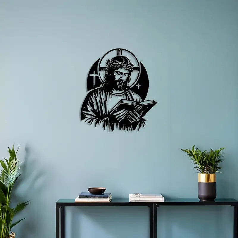 Jesus Christ and Book – Christian's Home Decal