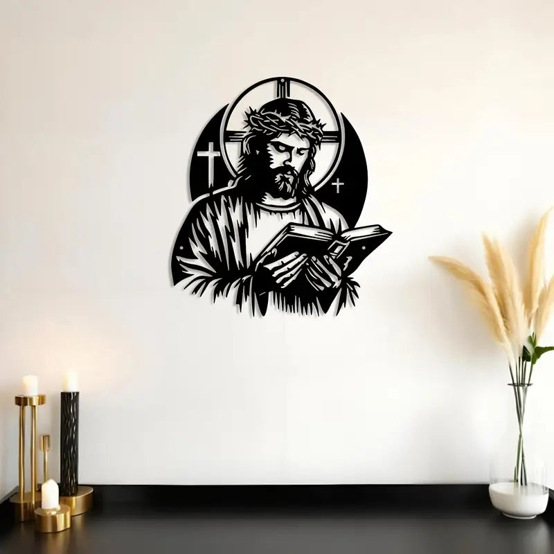 Jesus Christ and Book – Christian's Home Decal