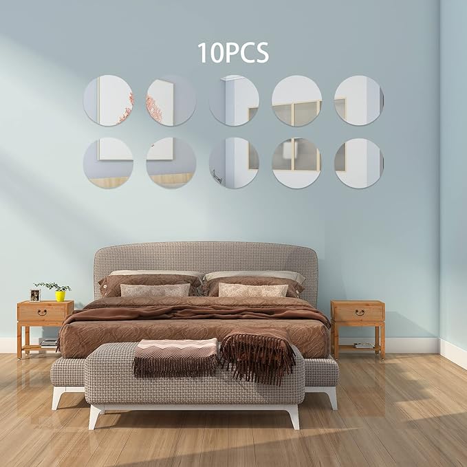 Circle Acrylic Mirror – 10 pieces -Acrylic Crystal Mirror
